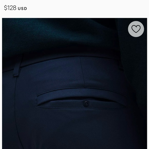 Lululemon Commission Pant Slim 34"L Warpstreme Men's Size 32 True Navy - Picture 5 of 7